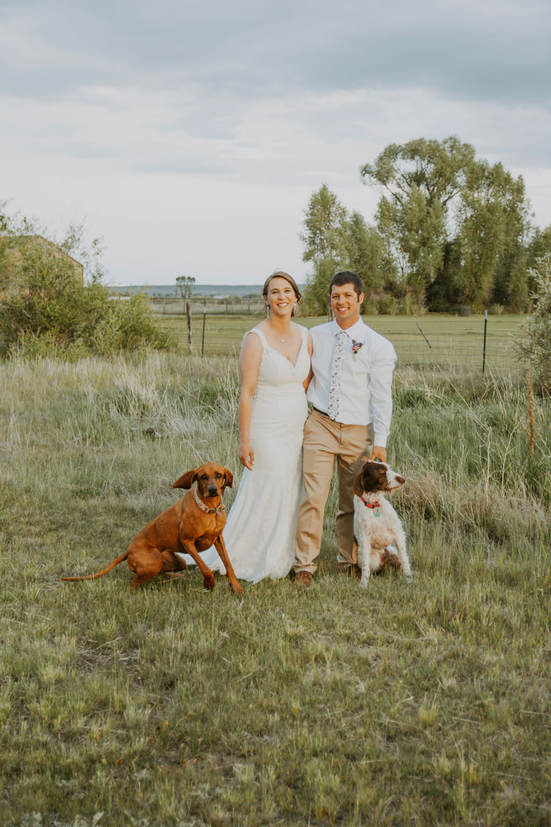 Wedding Photo with Dogs