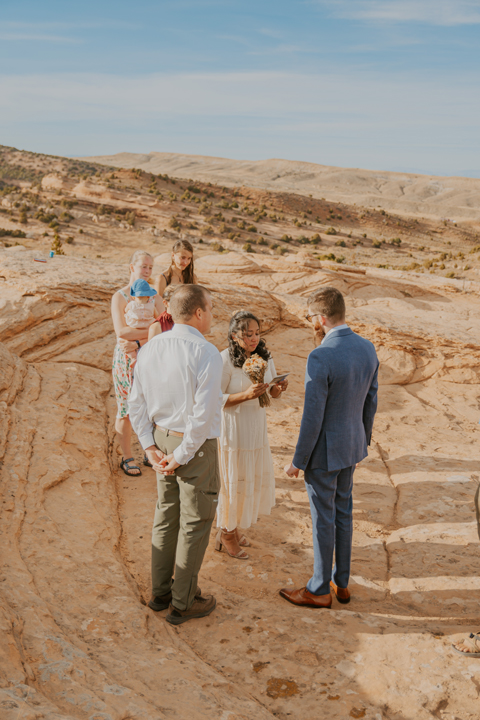 Elopement Ceremony with Wyoming Nature in the Background