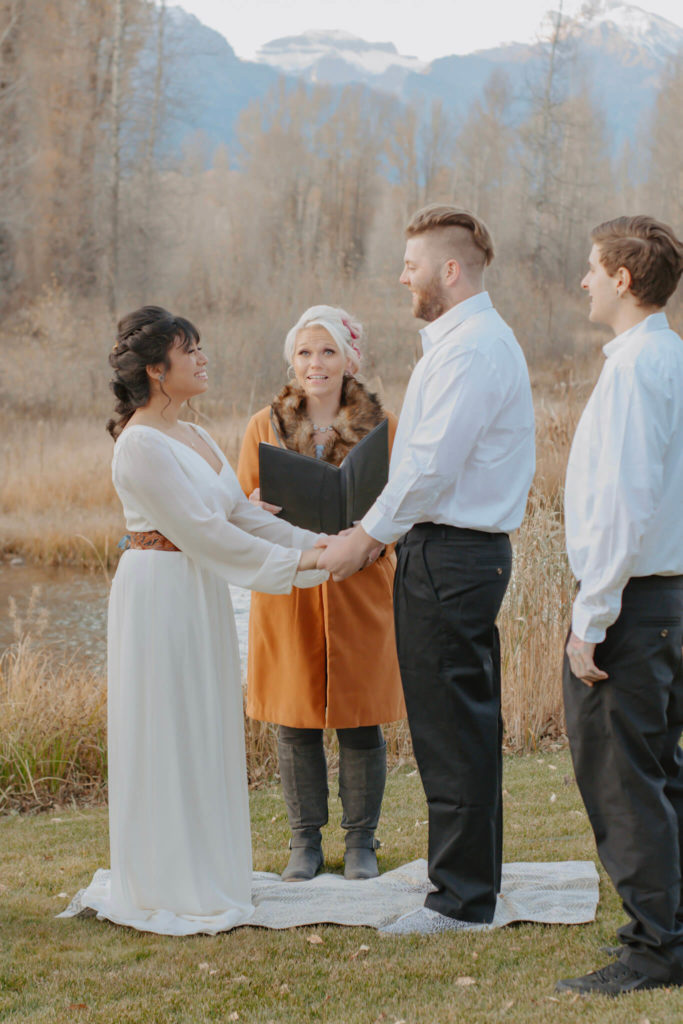 Fall Elopement Ceremony in Jackson Hole Wyoming