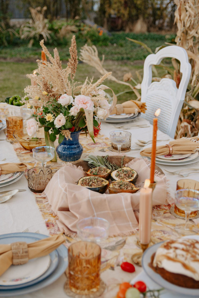 Fall Tablescape with Roasted Acorn Squash