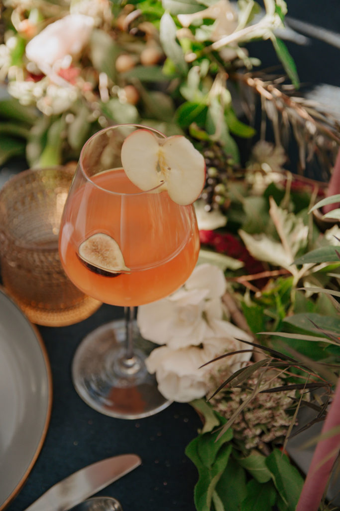 Autumn Sangria for Fall Elopement Ceremony
