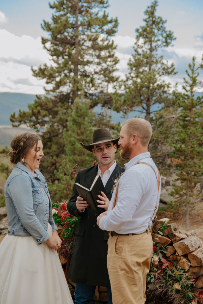 Elopement Ceremony on Wyoming Mountain