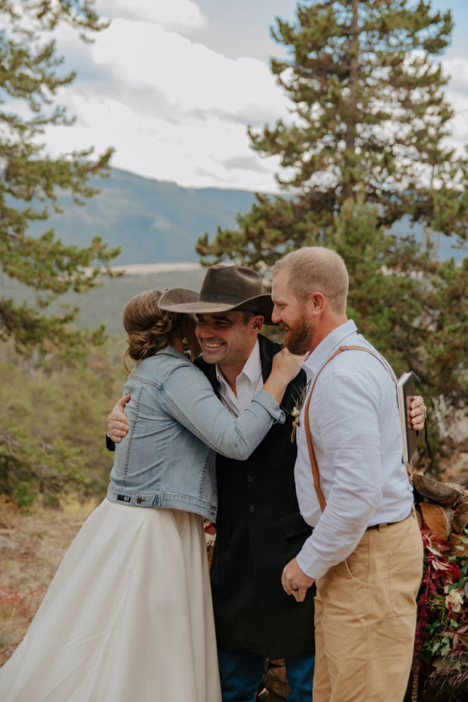 Intimate Wedding Ceremony on Wyoming Mountain