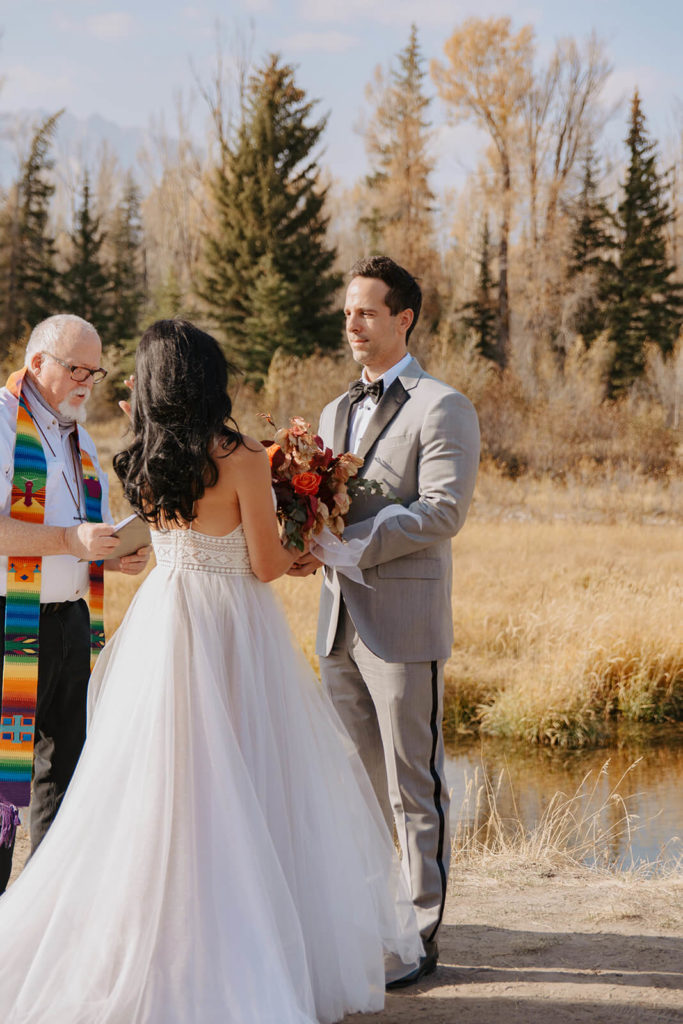 Clay's Face During Destination Elopement in Wyoming