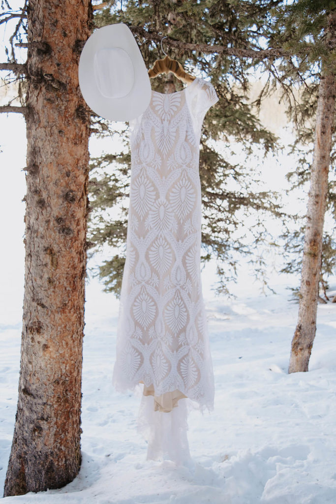 Lace Wedding Dress for Winter Wedding or Elopement
