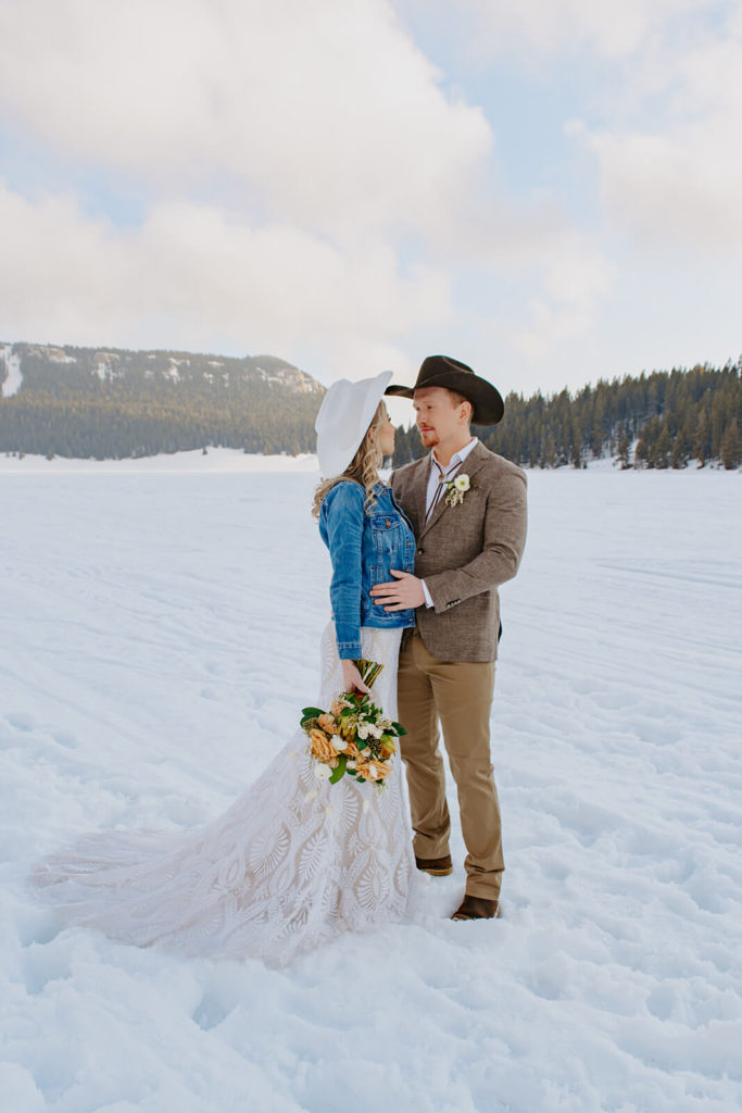 Snowy Wedding Photography in Wyoming