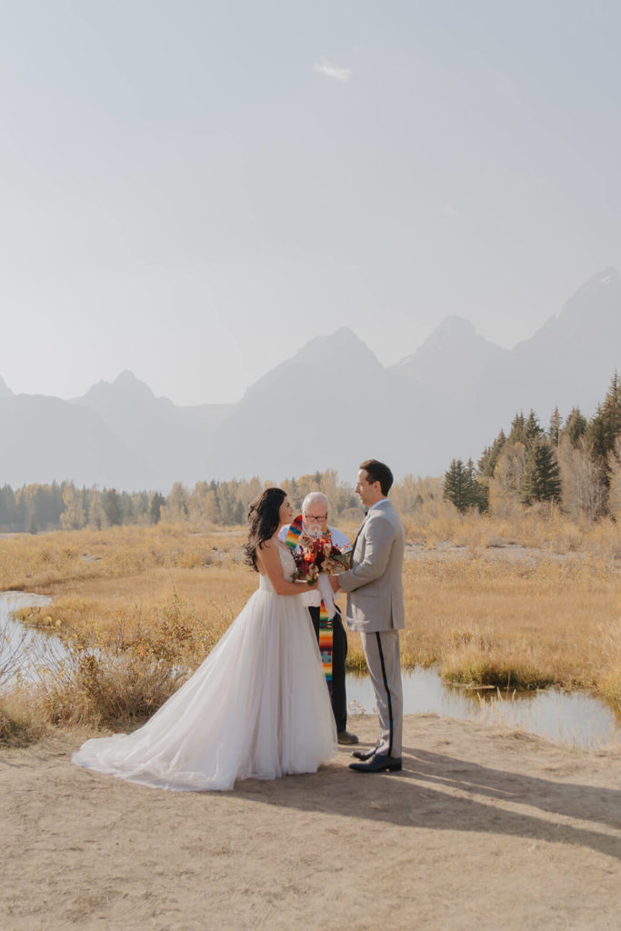 Teton Mountains During Destination Elopement with Clay and Rachel