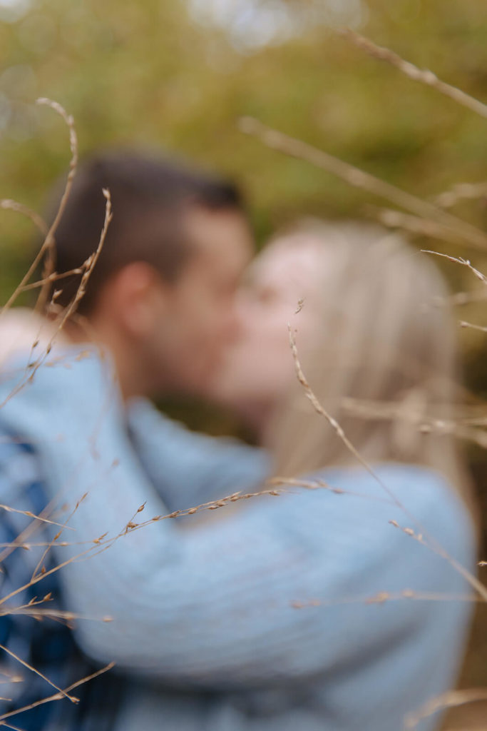Blurry Engagement Photo in Jenks, OK