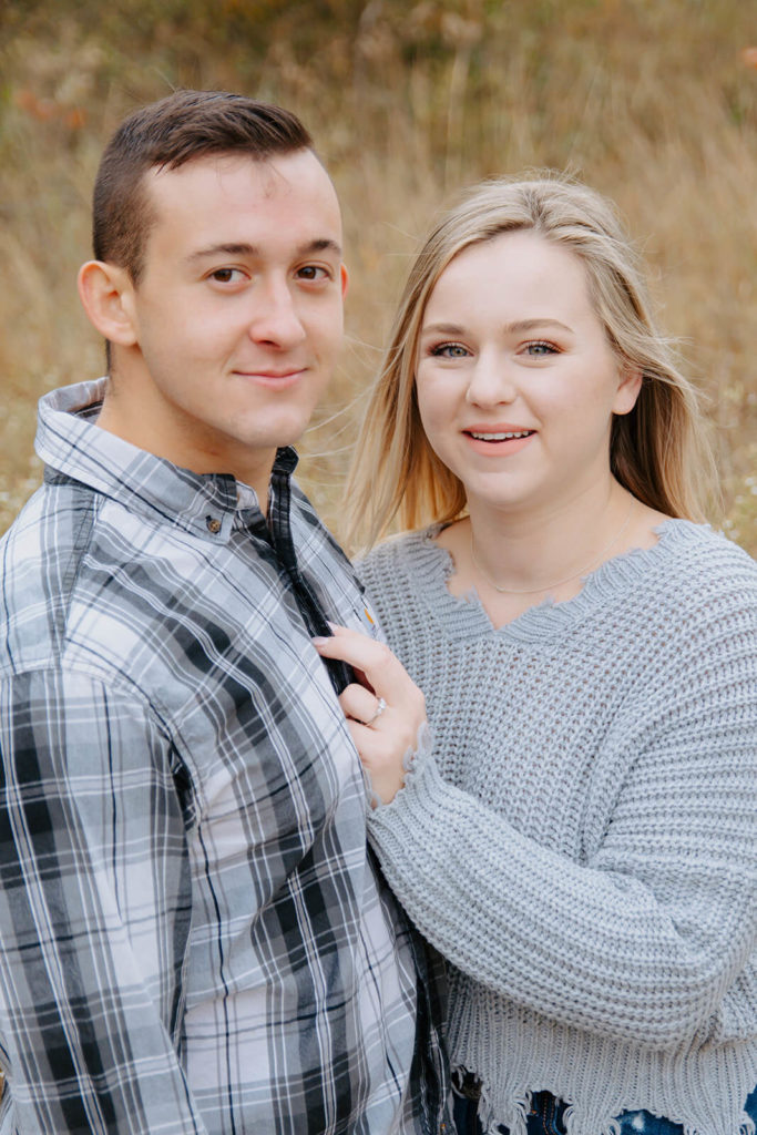 Madi and Justin Engagement Photo in Oklahoma Outdoors