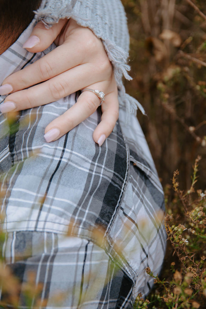 Engagement Ring During Photoshoot in Oklahoma