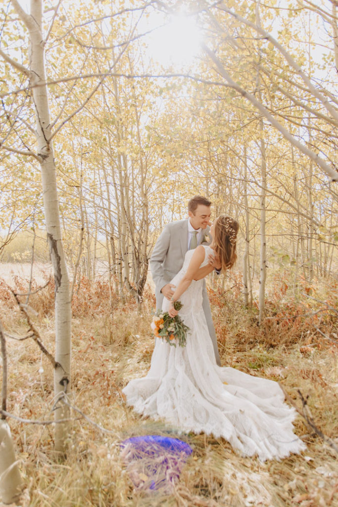 Camden and Vanessa Kiss in Wyoming Forest