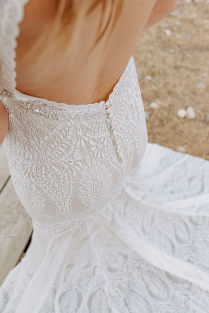 Details of Lace Wedding Dress