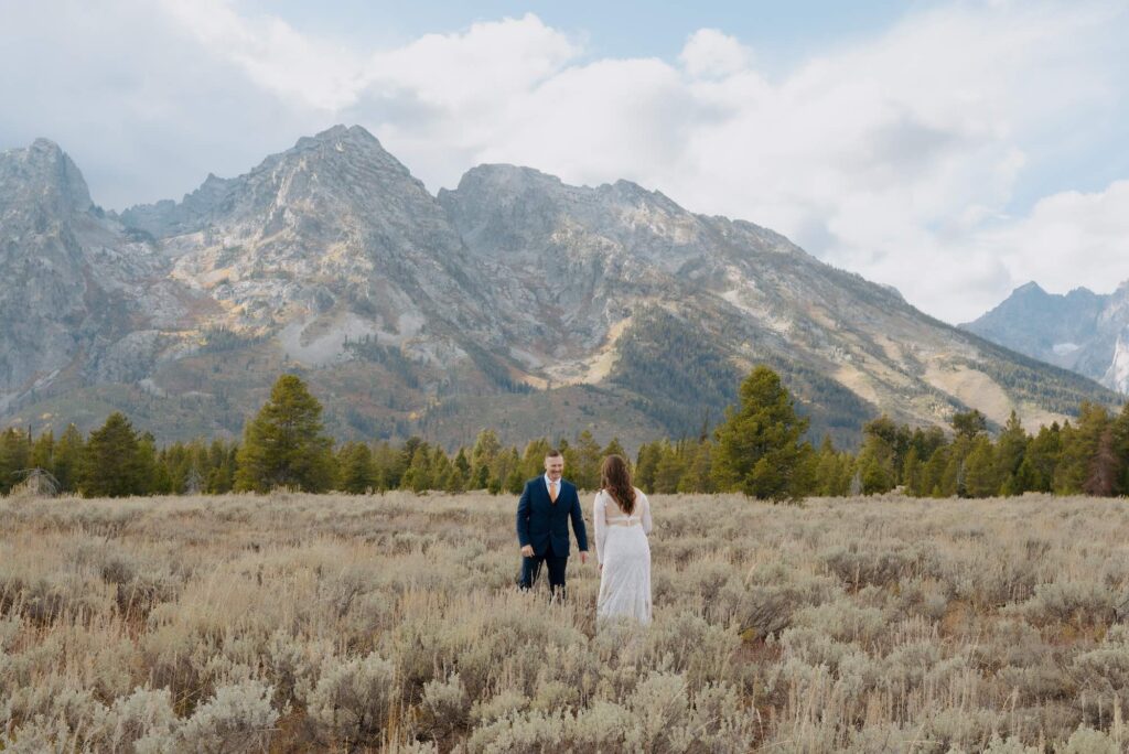 Grand Teton National Park Elopement - Alyssa + Tim - first look